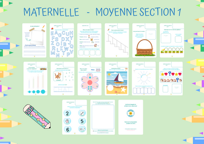 Cahier d'apprentissage -  MOYENNE SECTION - Maternelle 4 ans